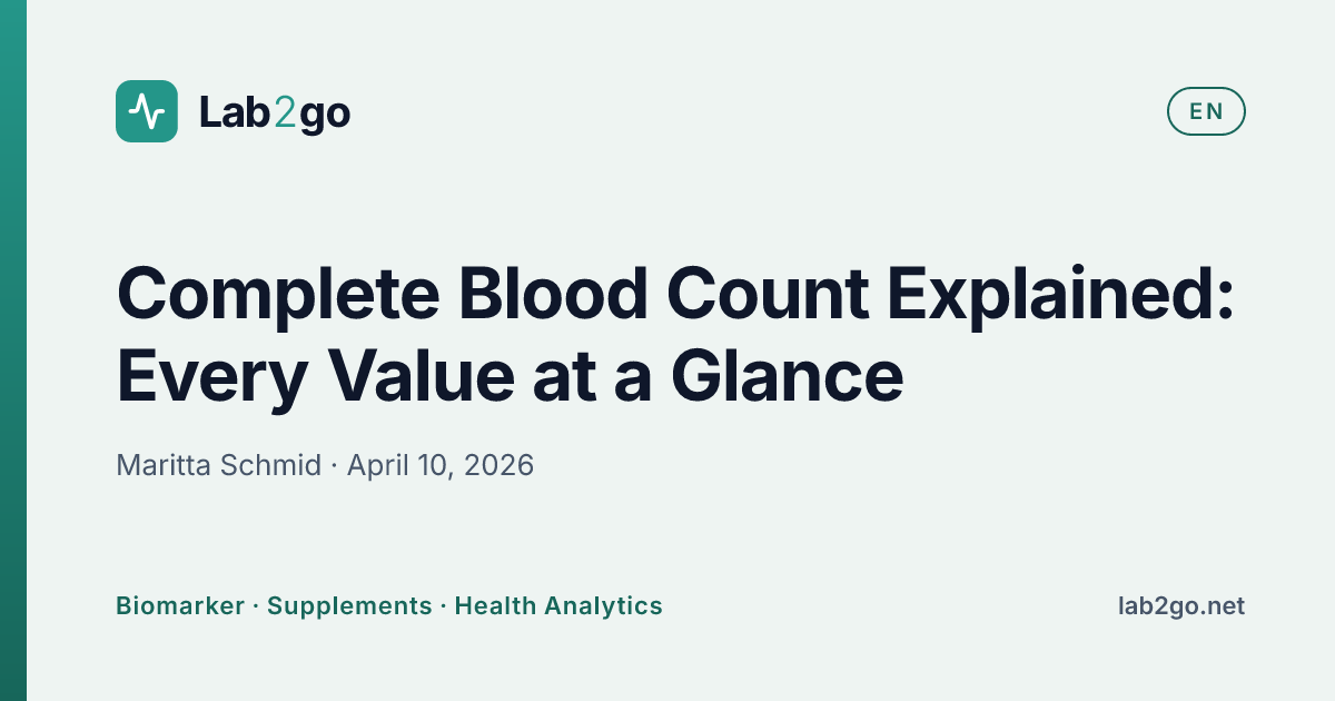 Lab Counts Complete Blood Count Explained: All Values 2026 | Lab2go